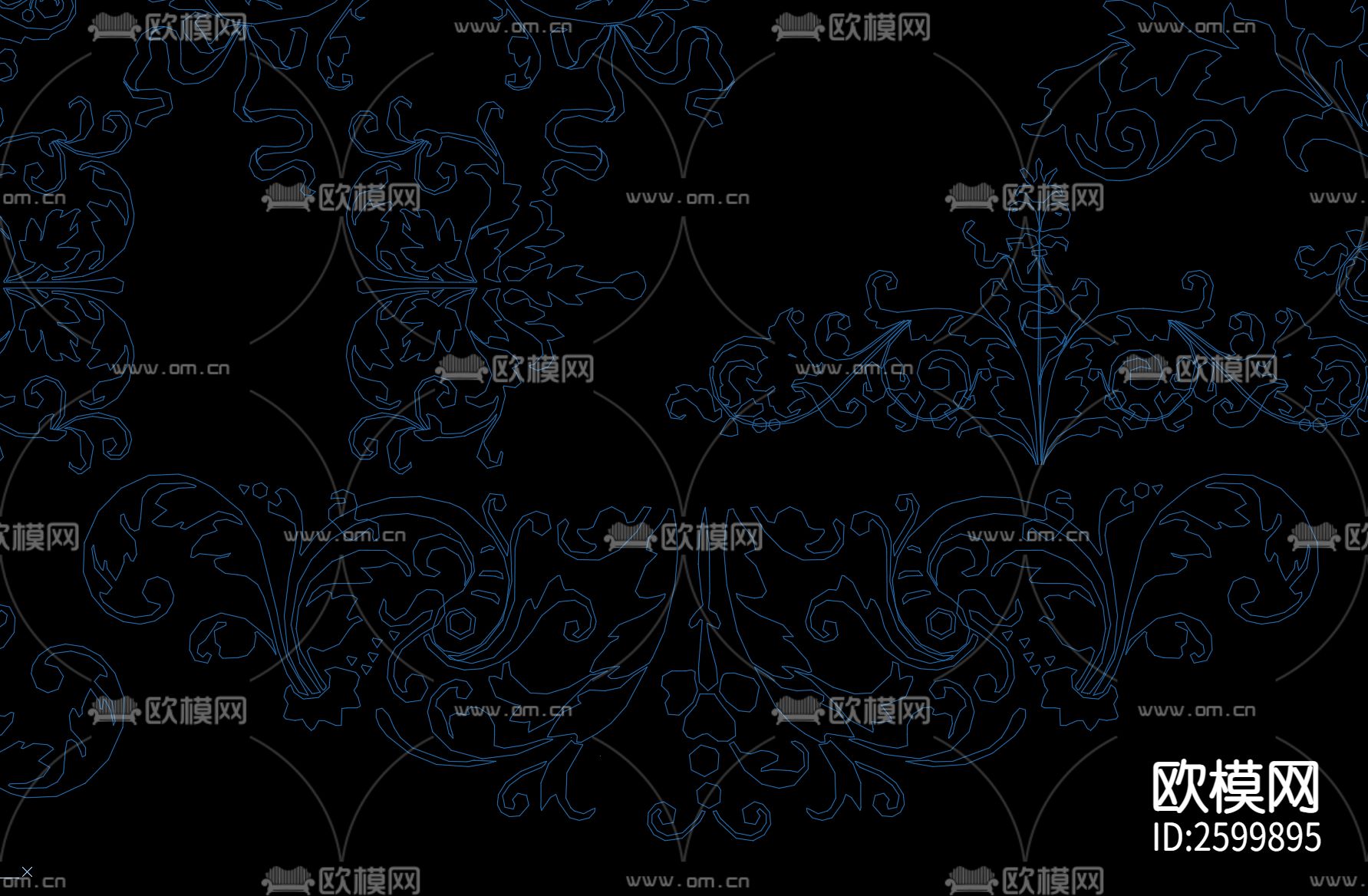 铁艺雕花花型CAD图库下载（渲染图5）