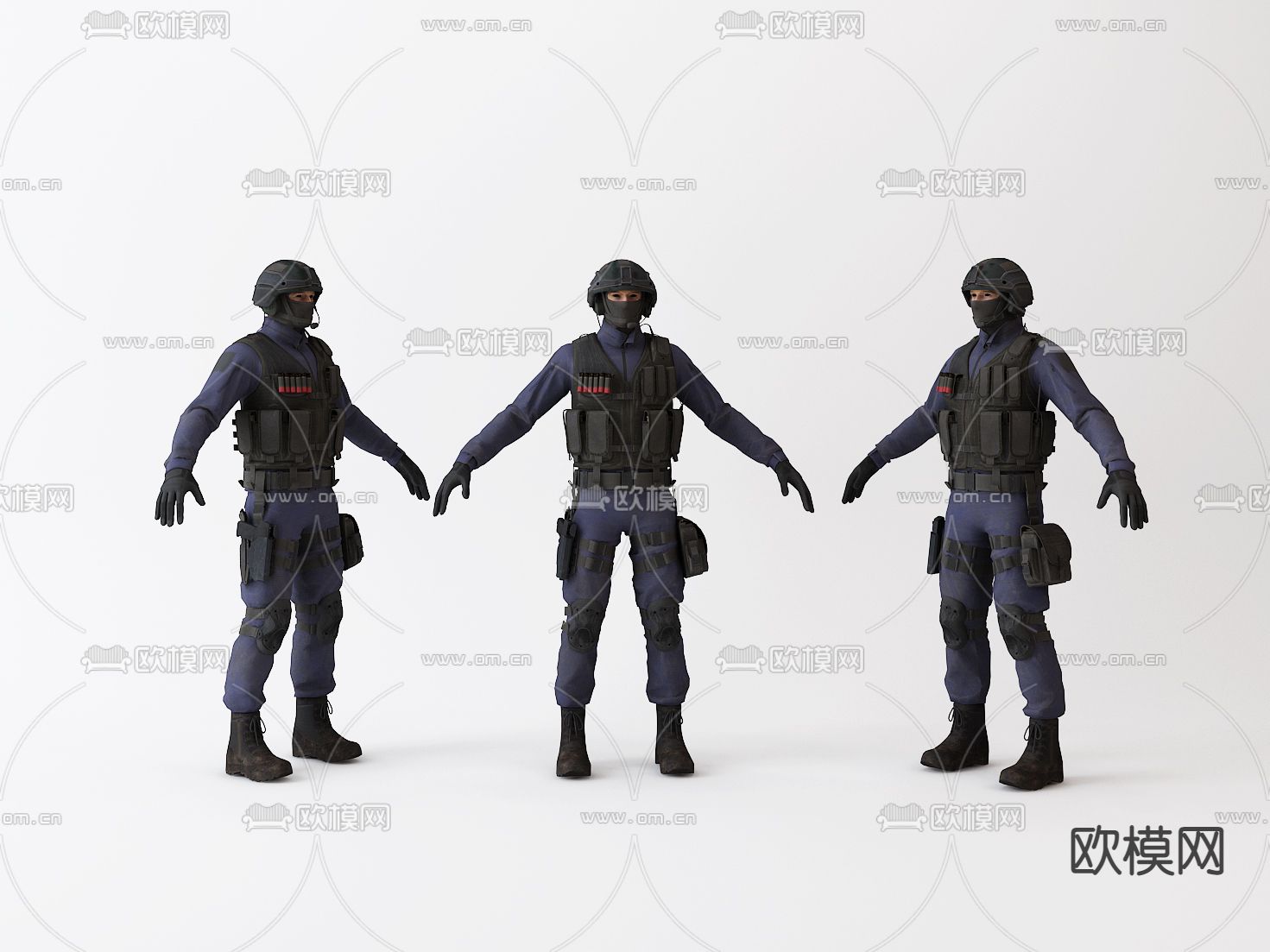 特种兵 男人3d模型下载
