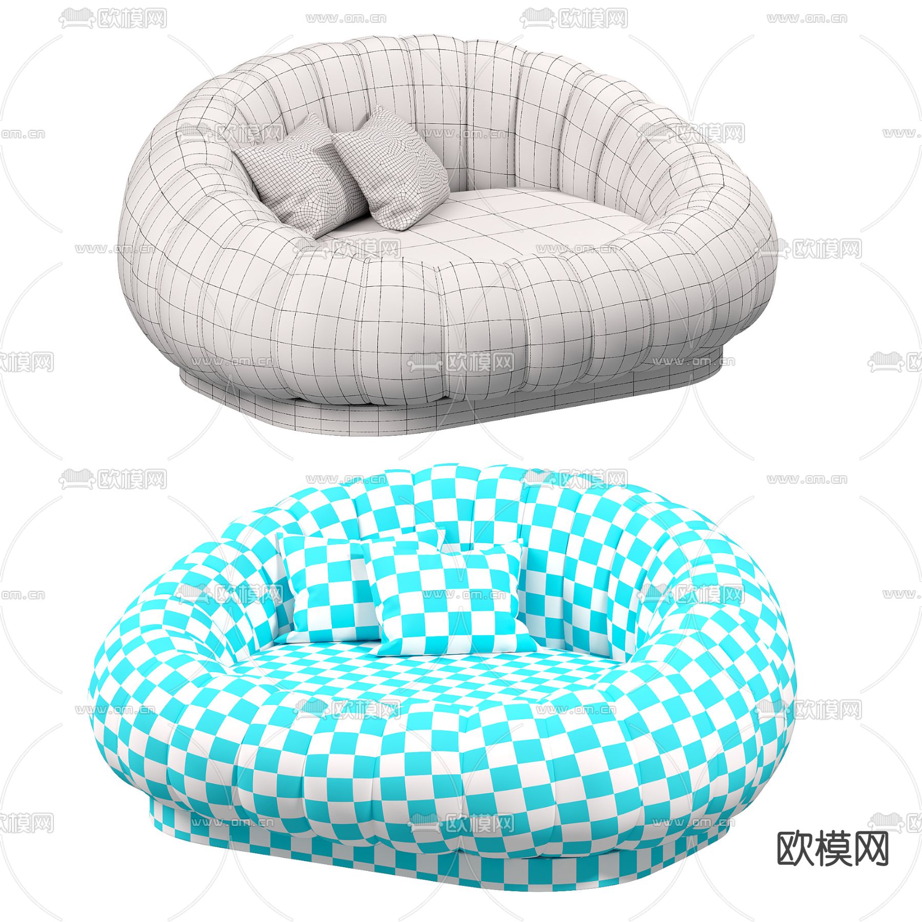 Bubble 懒人沙发3d模型下载（渲染图4）