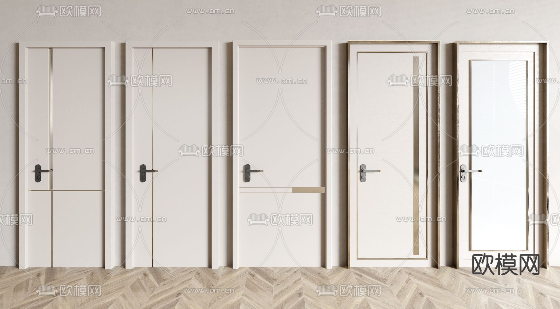 房门 平开门 单开门3d模型下载