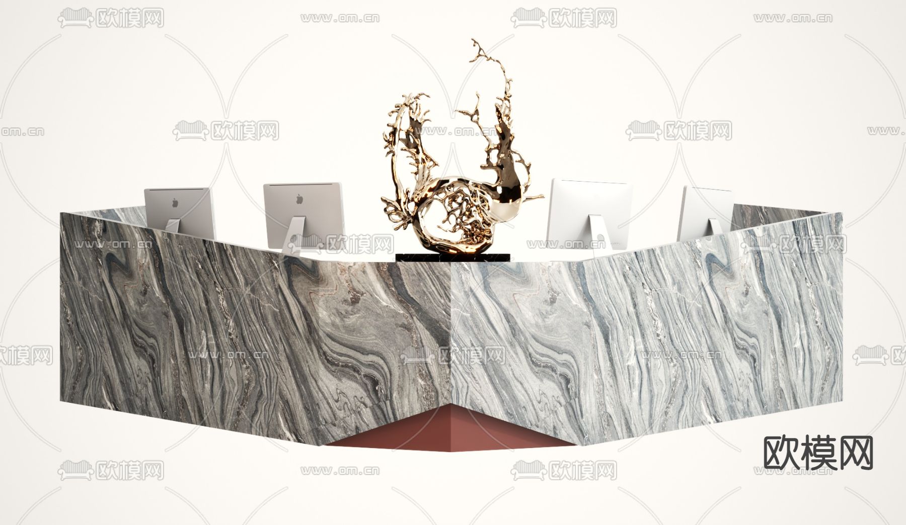 服务台 接待台 前台3d模型下载