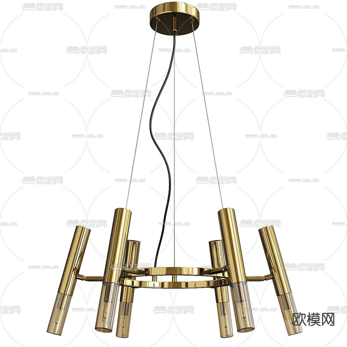 轻奢吊灯 多头吊灯3d模型下载