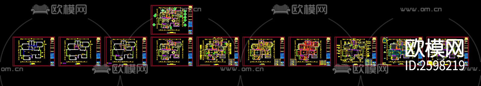 家装整套CAD施工图下载（渲染图8）