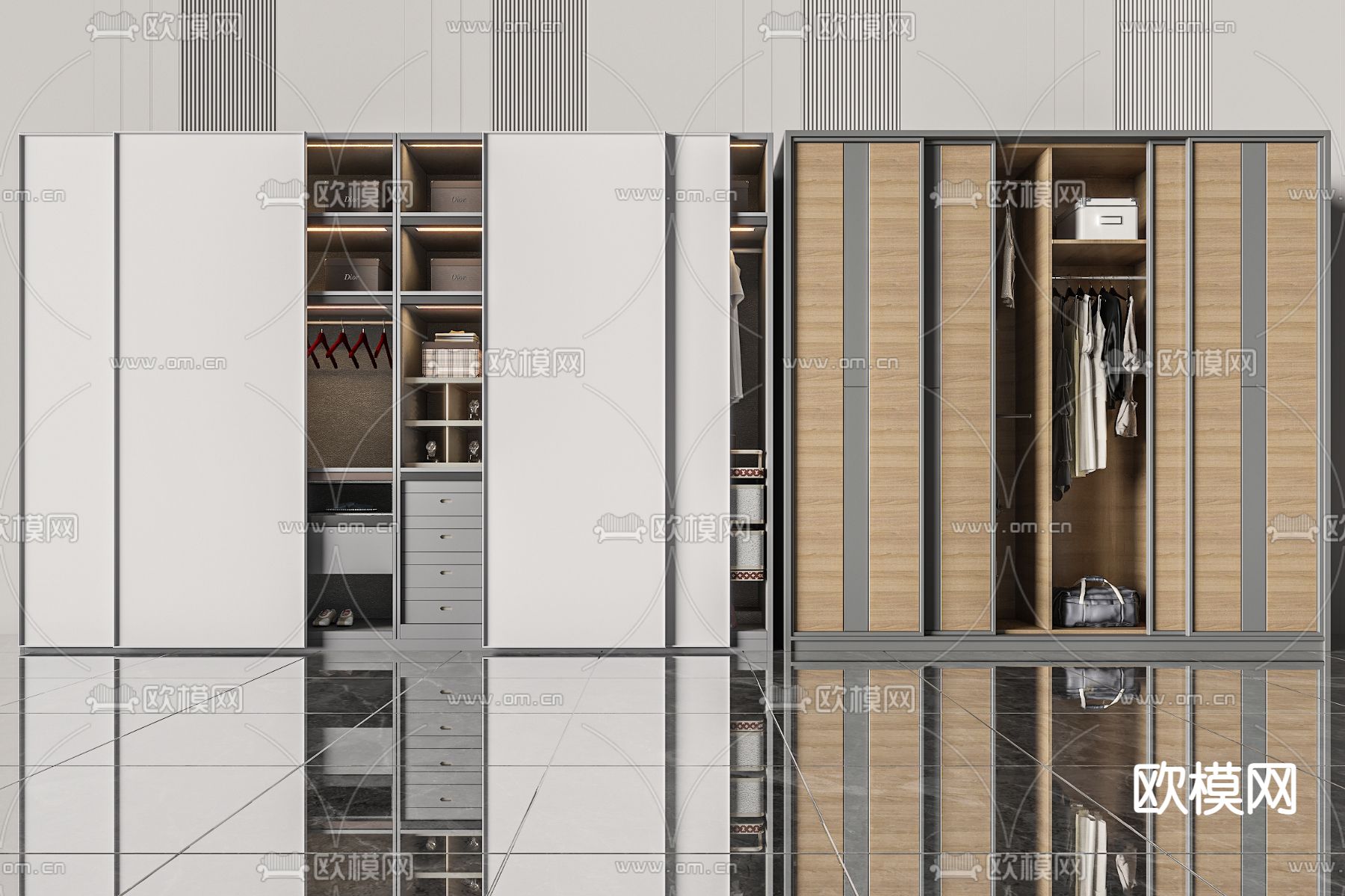 衣柜 衣橱3d模型下载