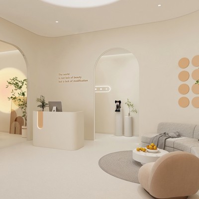  侘寂风美容店su模型 