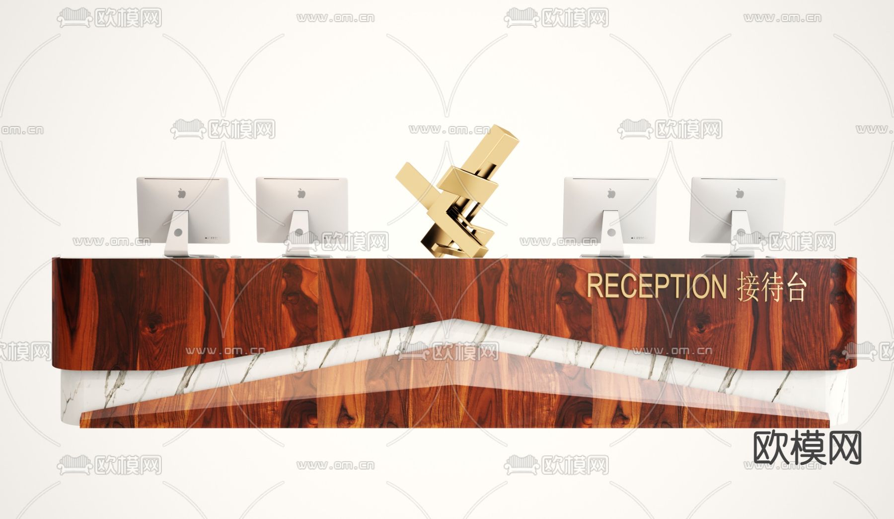 现代服务台 接待台 前台3d模型下载