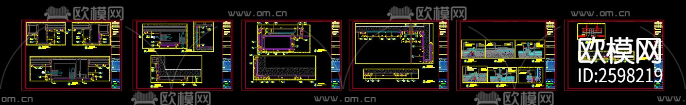 家装整套CAD施工图下载（渲染图4）