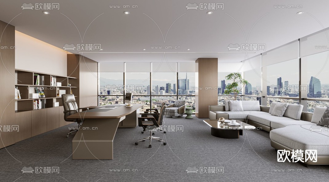 总经理室 董事长室3d模型下载_ID14048499_3dmax免费模型-欧模网