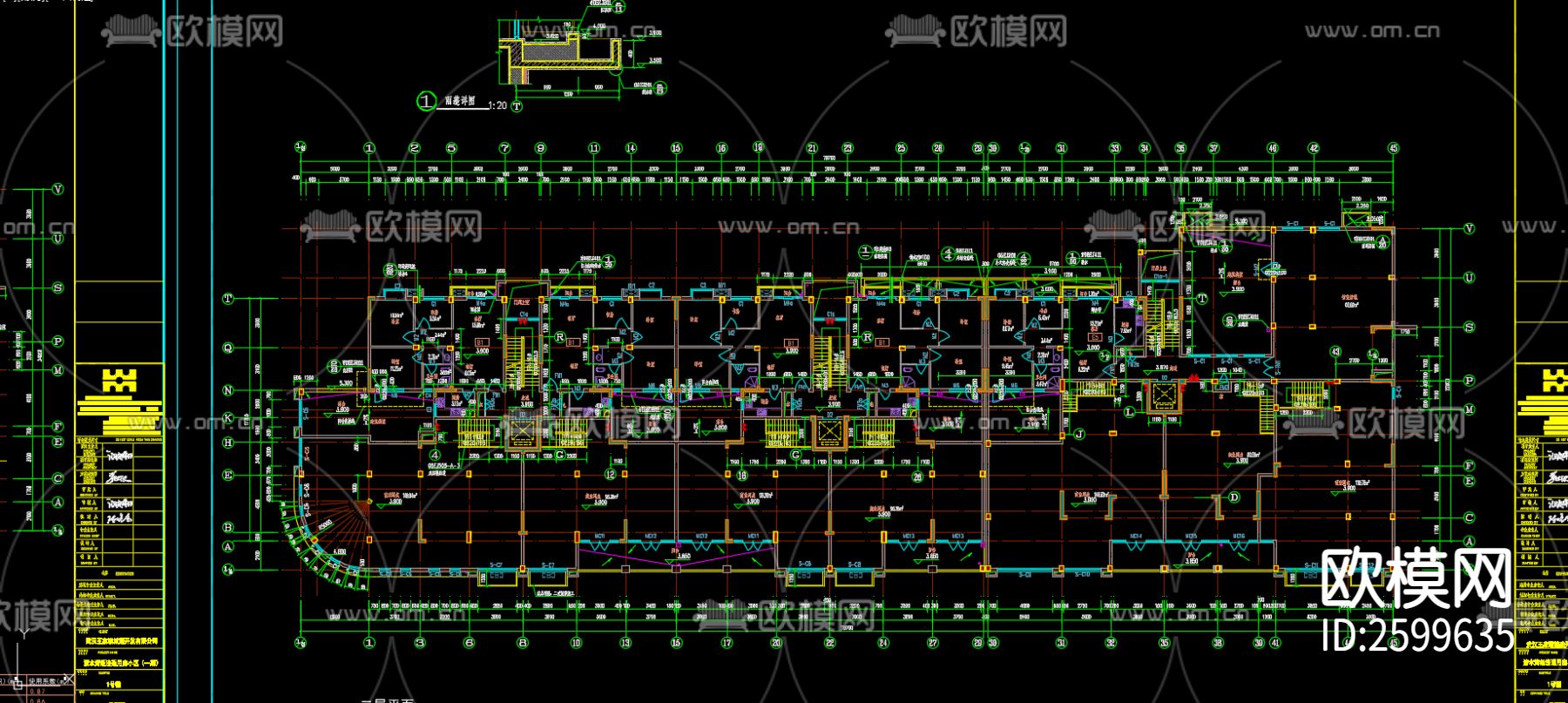 现代住宅区CAD施工图下载（渲染图7）
