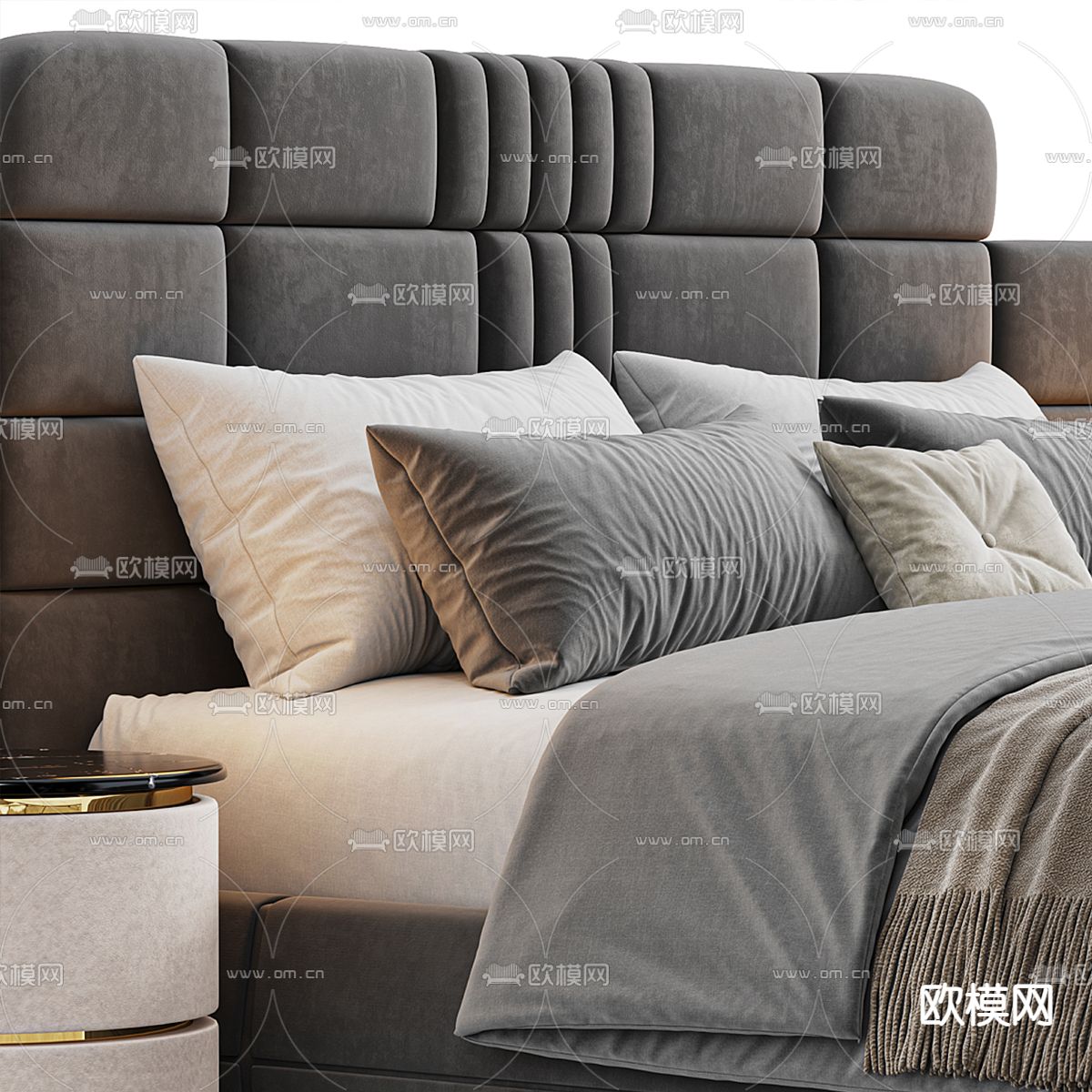 Minotti 双人床3d模型下载（渲染图3）