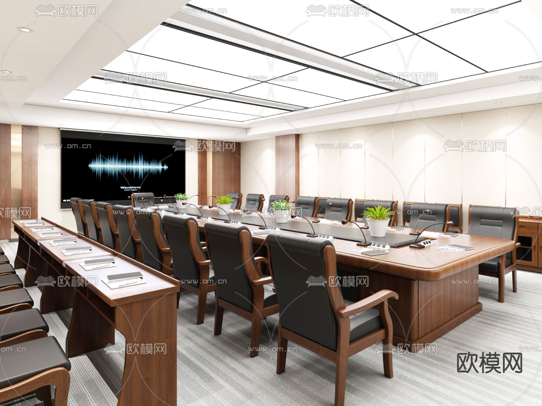会议室3d模型下载_ID14048902_3dmax免费模型-欧模网