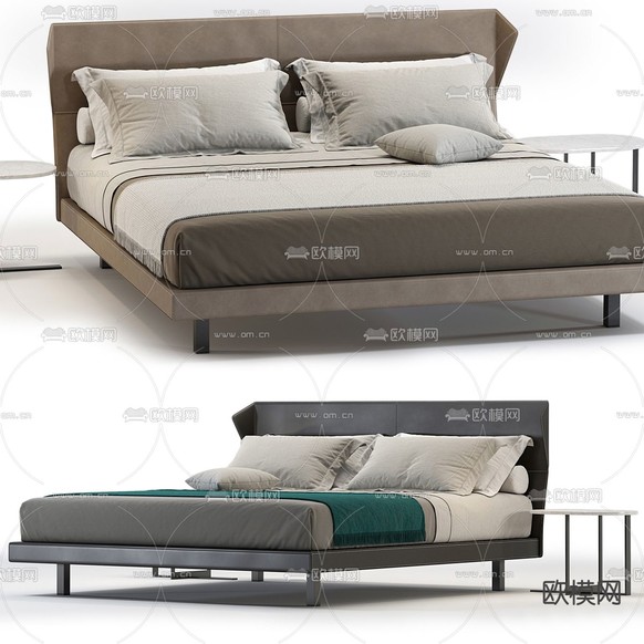 Molteni 双人床3d模型下载(渲染图3)