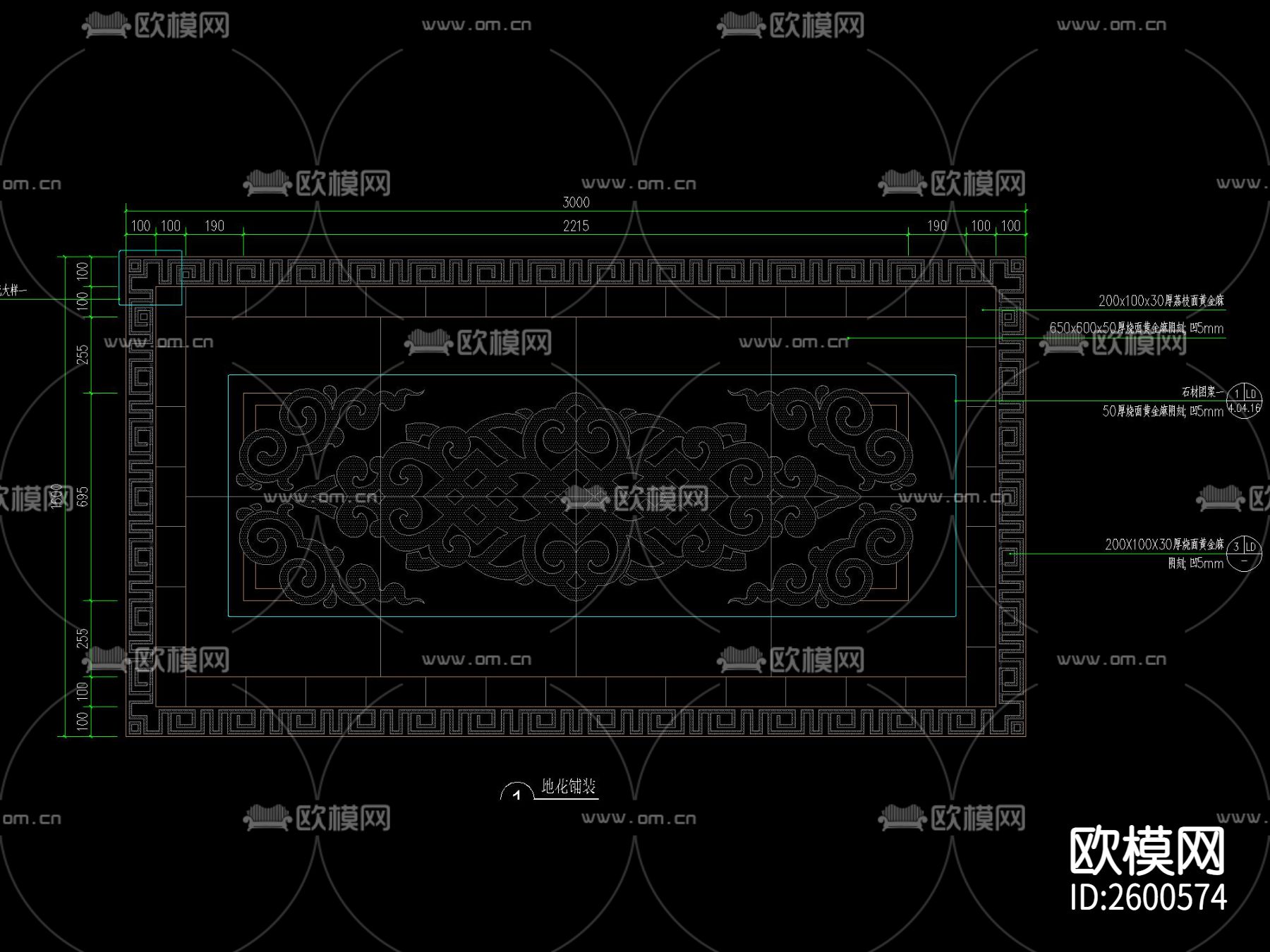 新中式國(guó)風(fēng)廊架建筑CAD施工圖下載（渲染圖5）