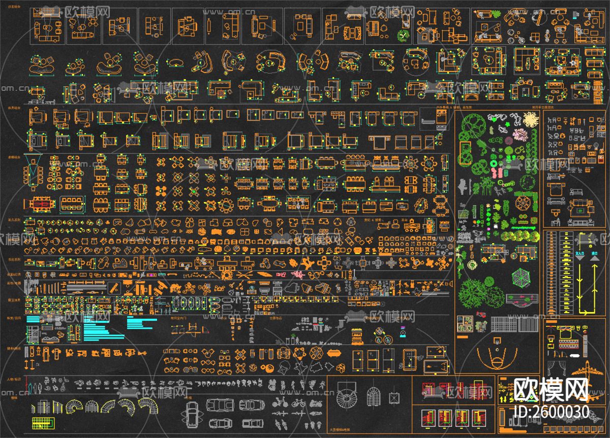 2023设计工作室自用CAD图库下载（渲染图1）