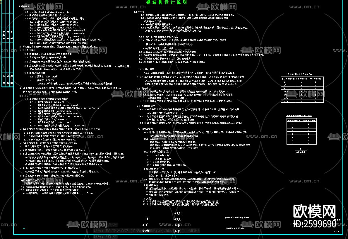 园区广告牌结构图CAD施工图下载（渲染图2）