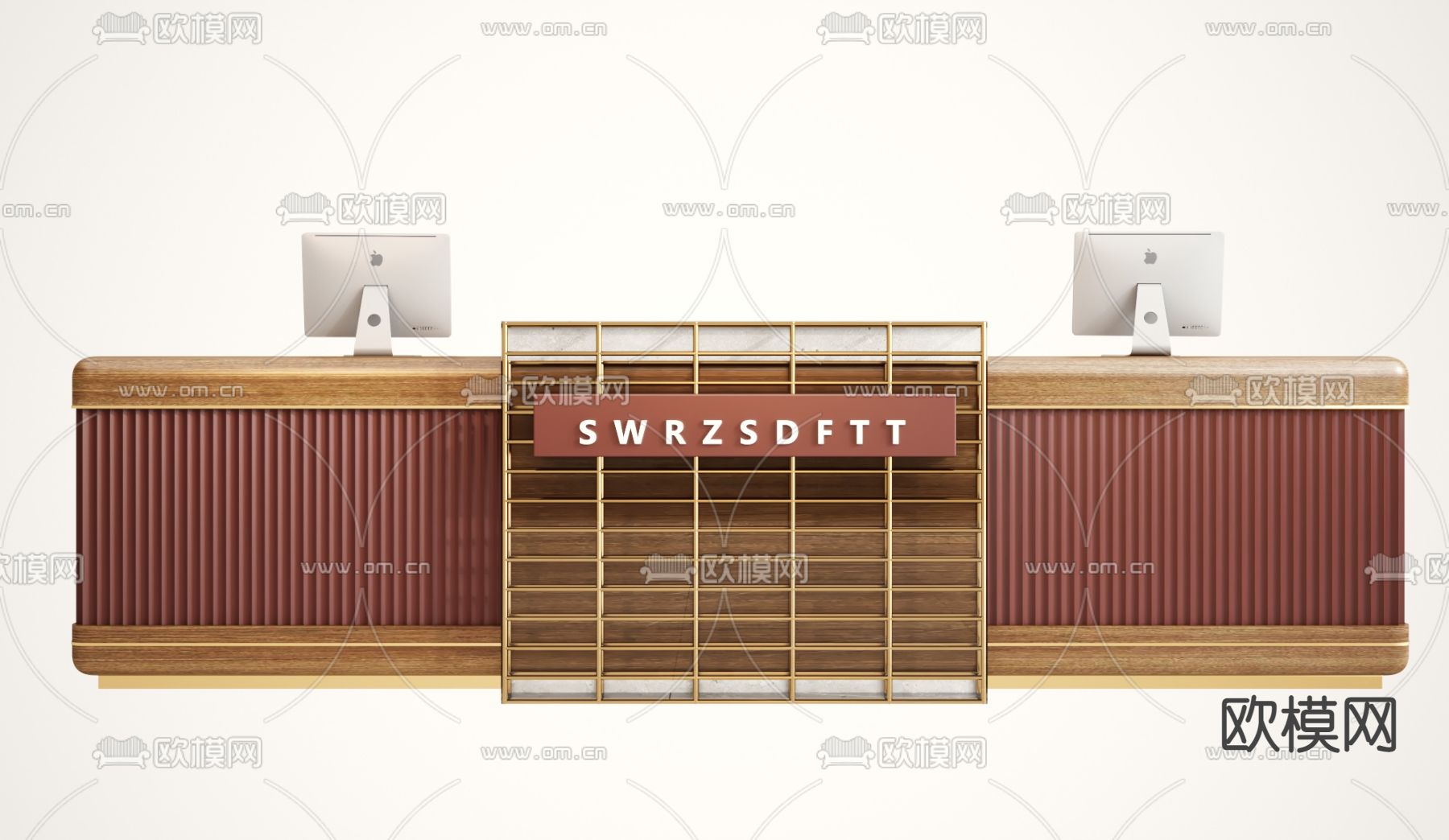服务台 接待台 前台3d模型下载