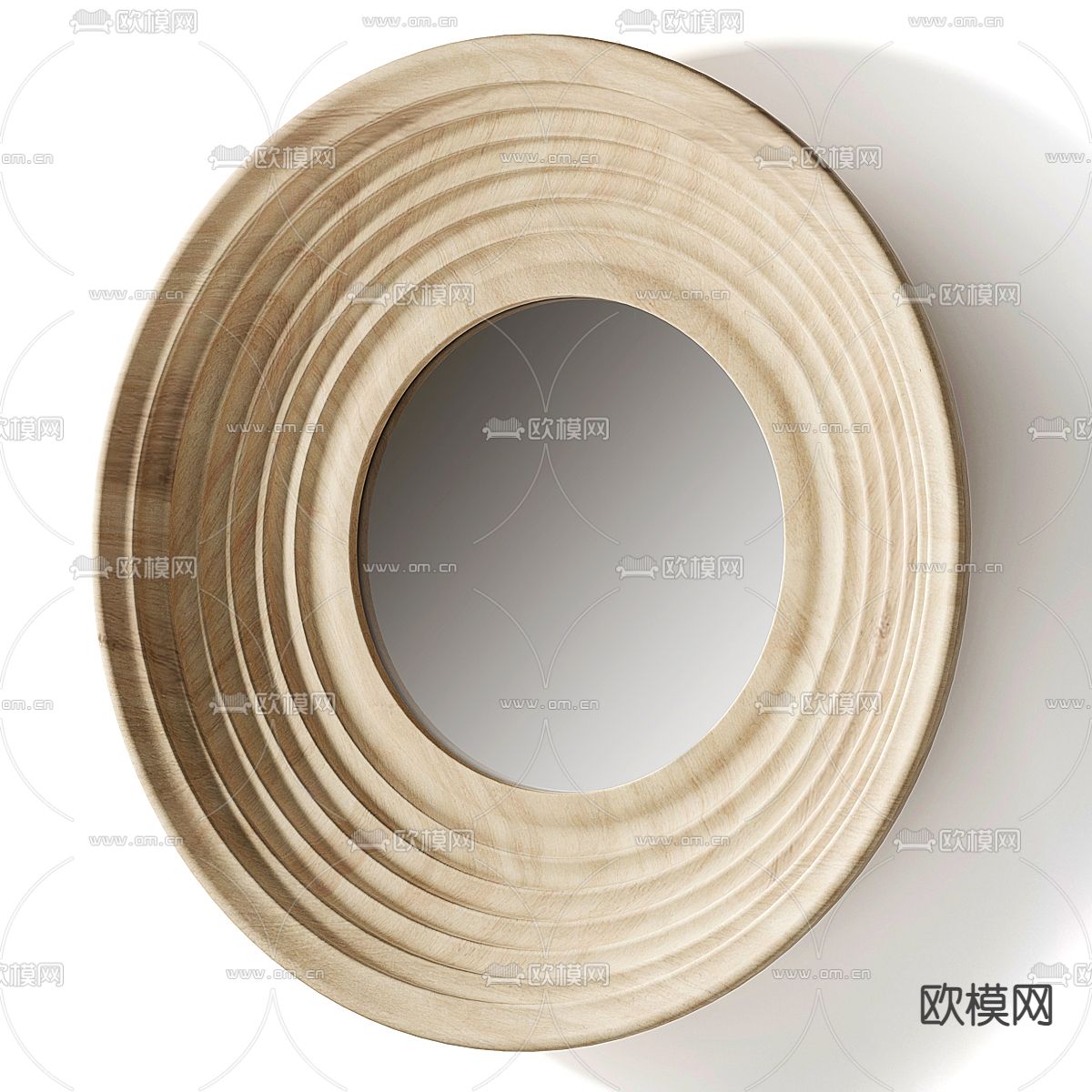 West Elm 圆形镜子 装饰镜3d模型下载