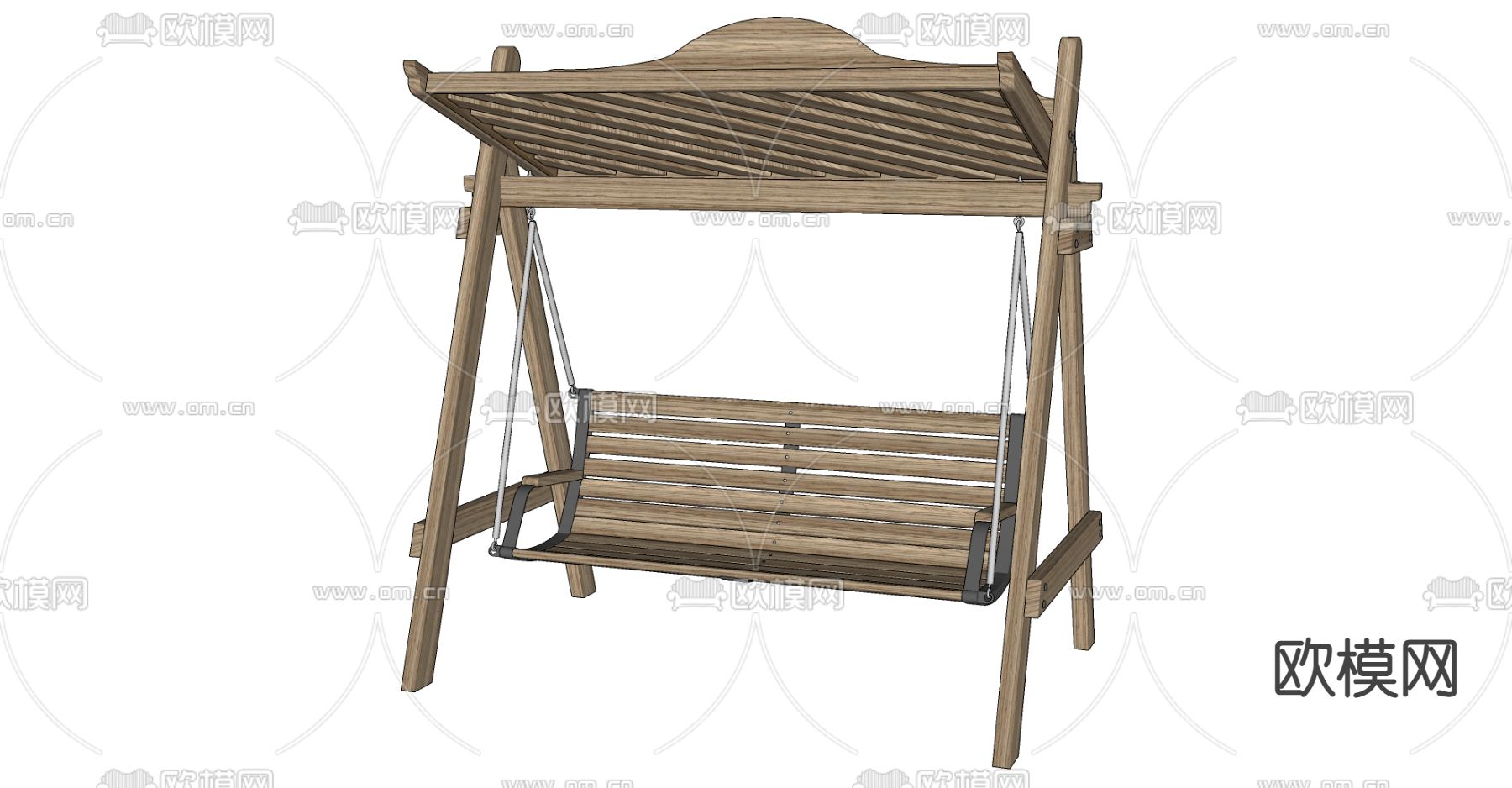 现代秋千椅 吊椅su模型下载（渲染图2）