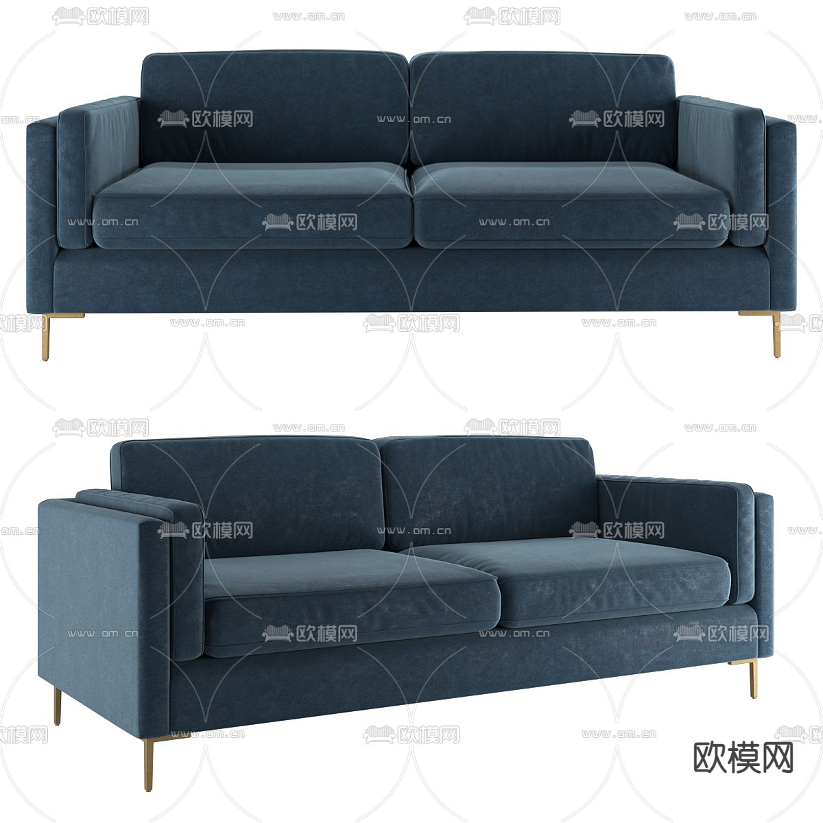 Flexform软体沙发 多人沙发免费3d模型下载