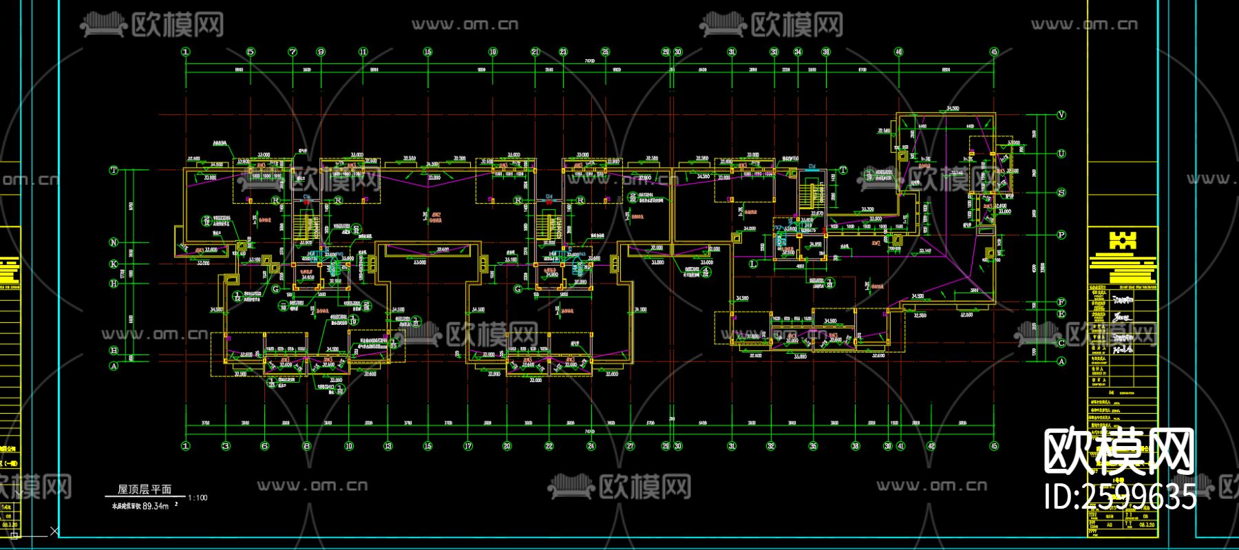 现代住宅区CAD施工图下载（渲染图6）