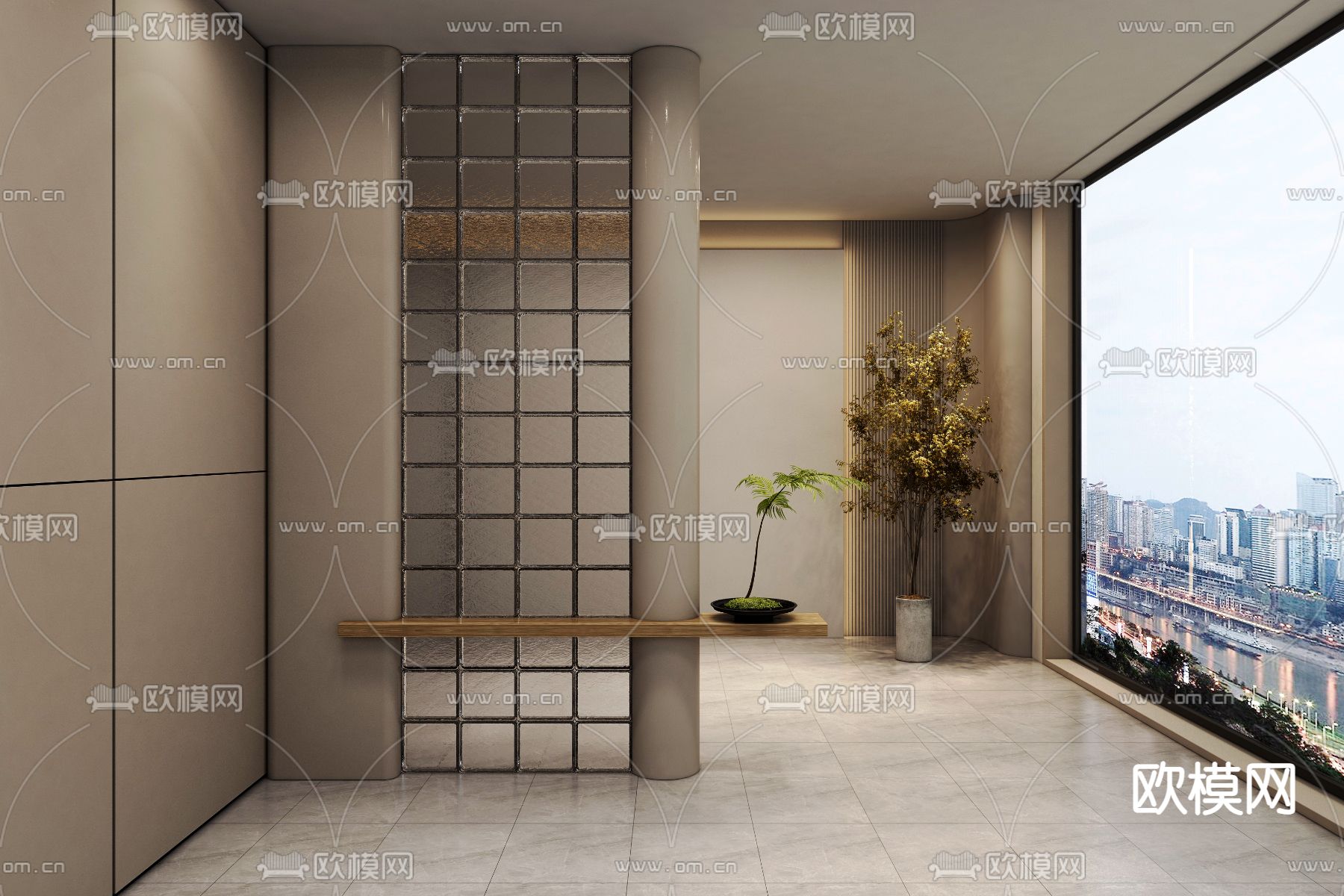 现代玄关免费3d模型下载