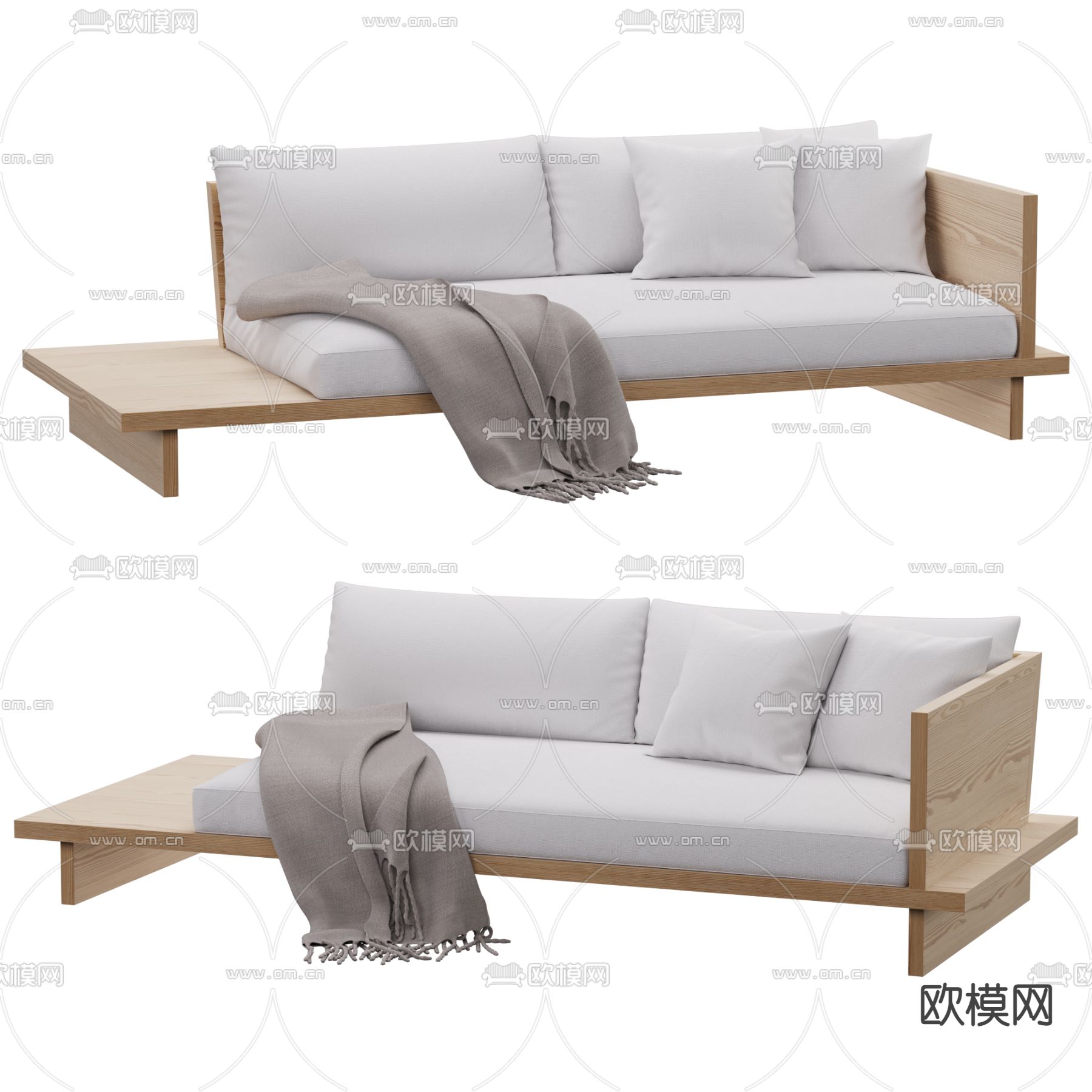 多人沙发 软体沙发3d模型下载_ID14048656_3dmax免费模型-欧模网