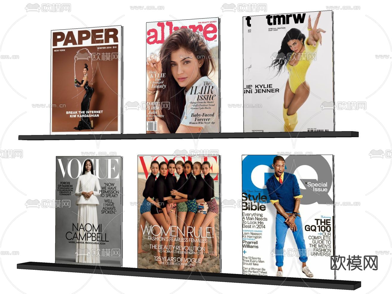 时尚杂志 书籍su模型下载（渲染图2）