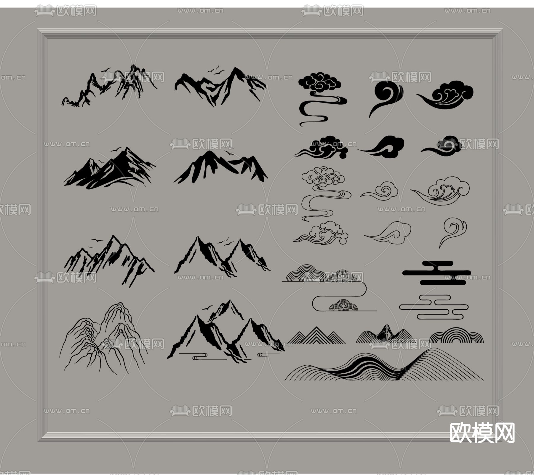 新中式雕花 纹样su模型下载（渲染图2）