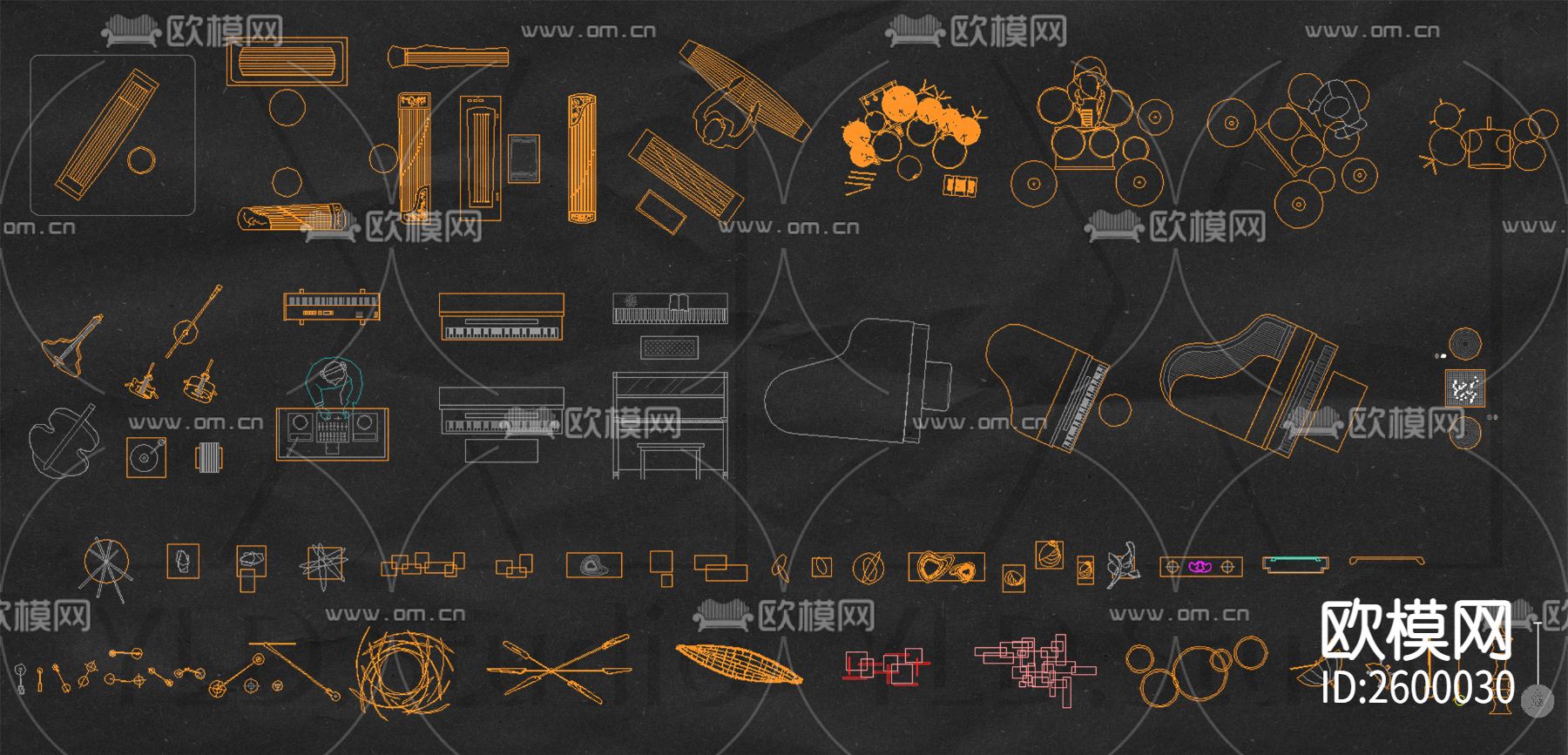 2023设计工作室自用CAD图库下载（渲染图7）