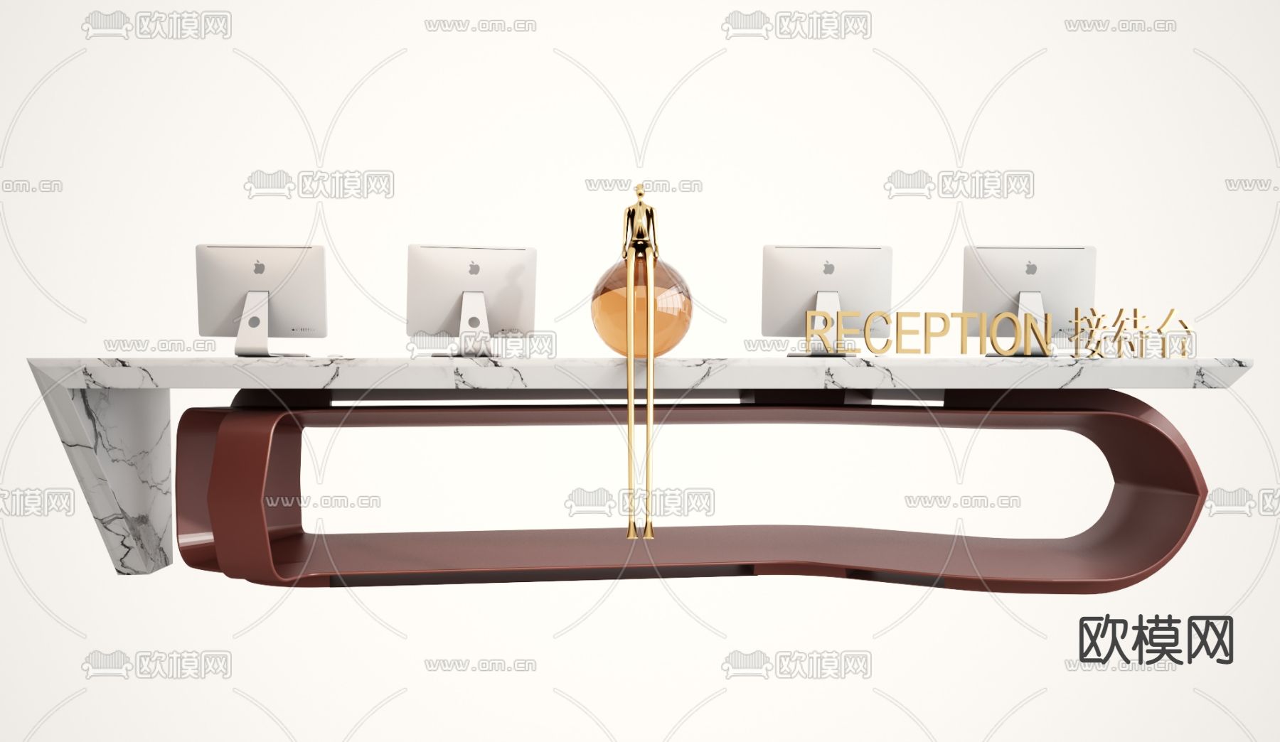 服务台 接待台 前台3d模型下载