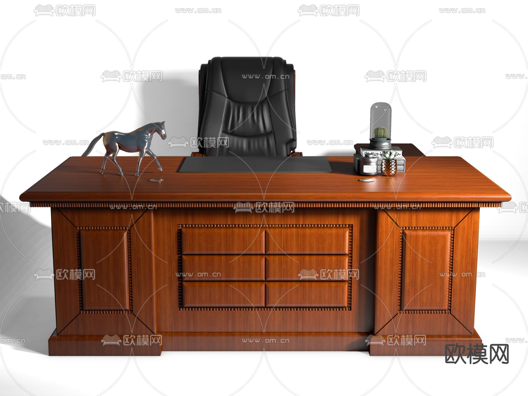 办公桌 老板桌 领导桌3d模型下载