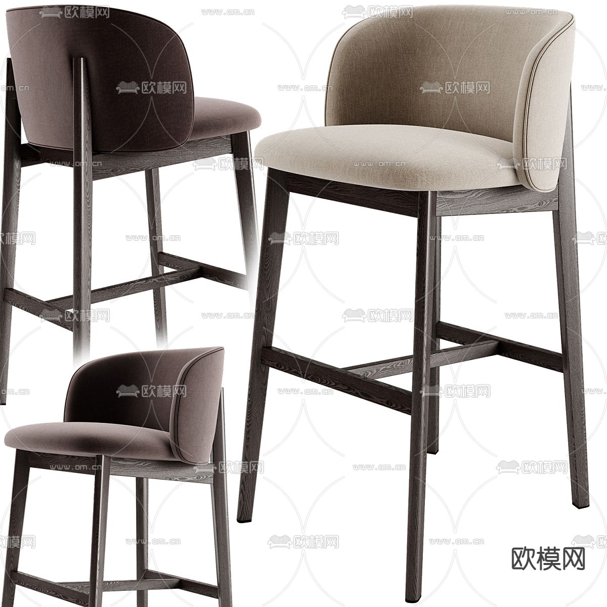 Calligaris  吧椅 吧凳3d模型下载（渲染图1）