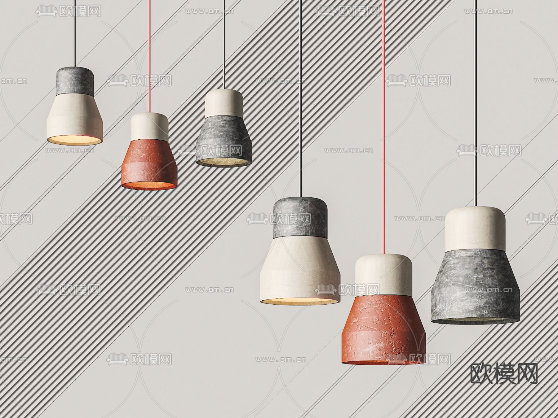 小吊灯 床头吊灯3d模型下载