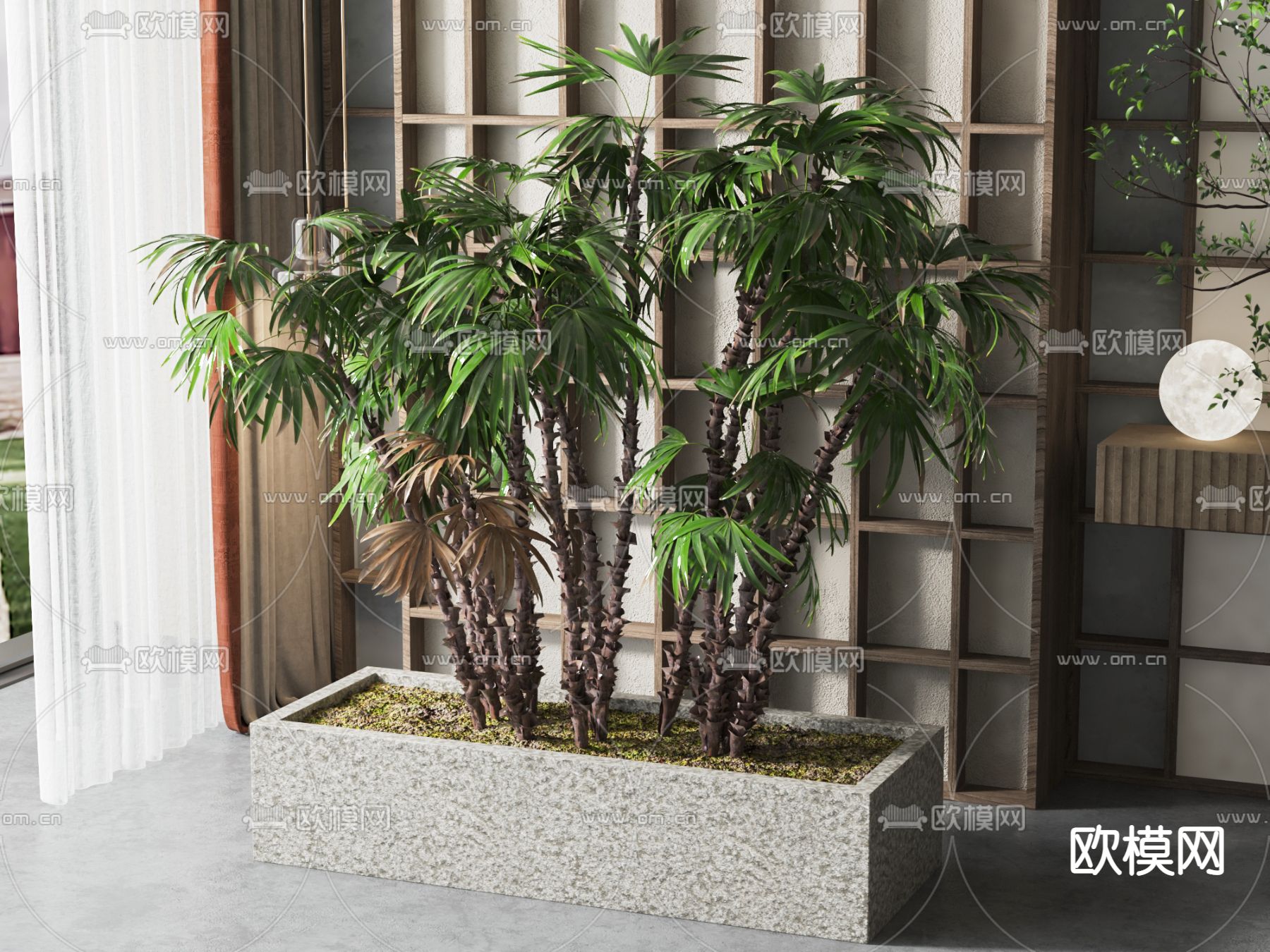 盆栽 盆景 花坛3d模型下载