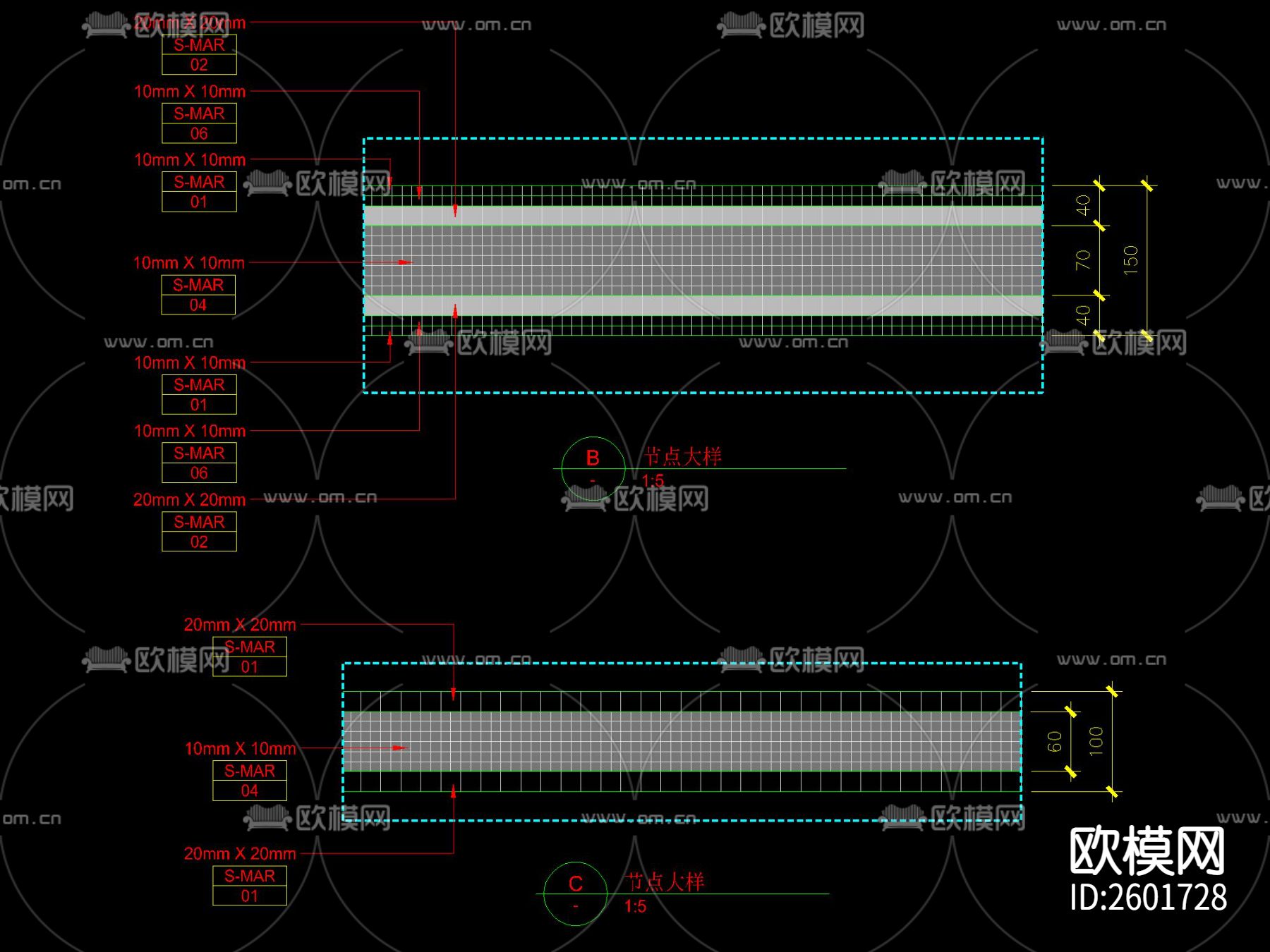 法式花钵CAD施工图下载（渲染图1）