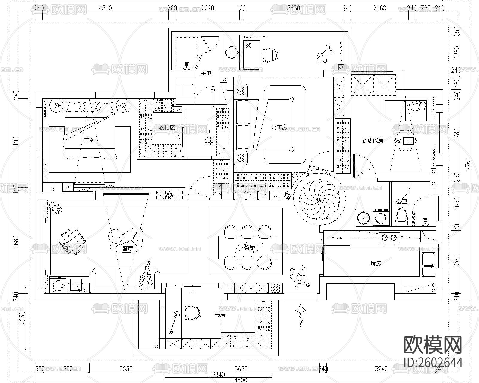 2022高级感网红CAD图库下载（渲染图6）