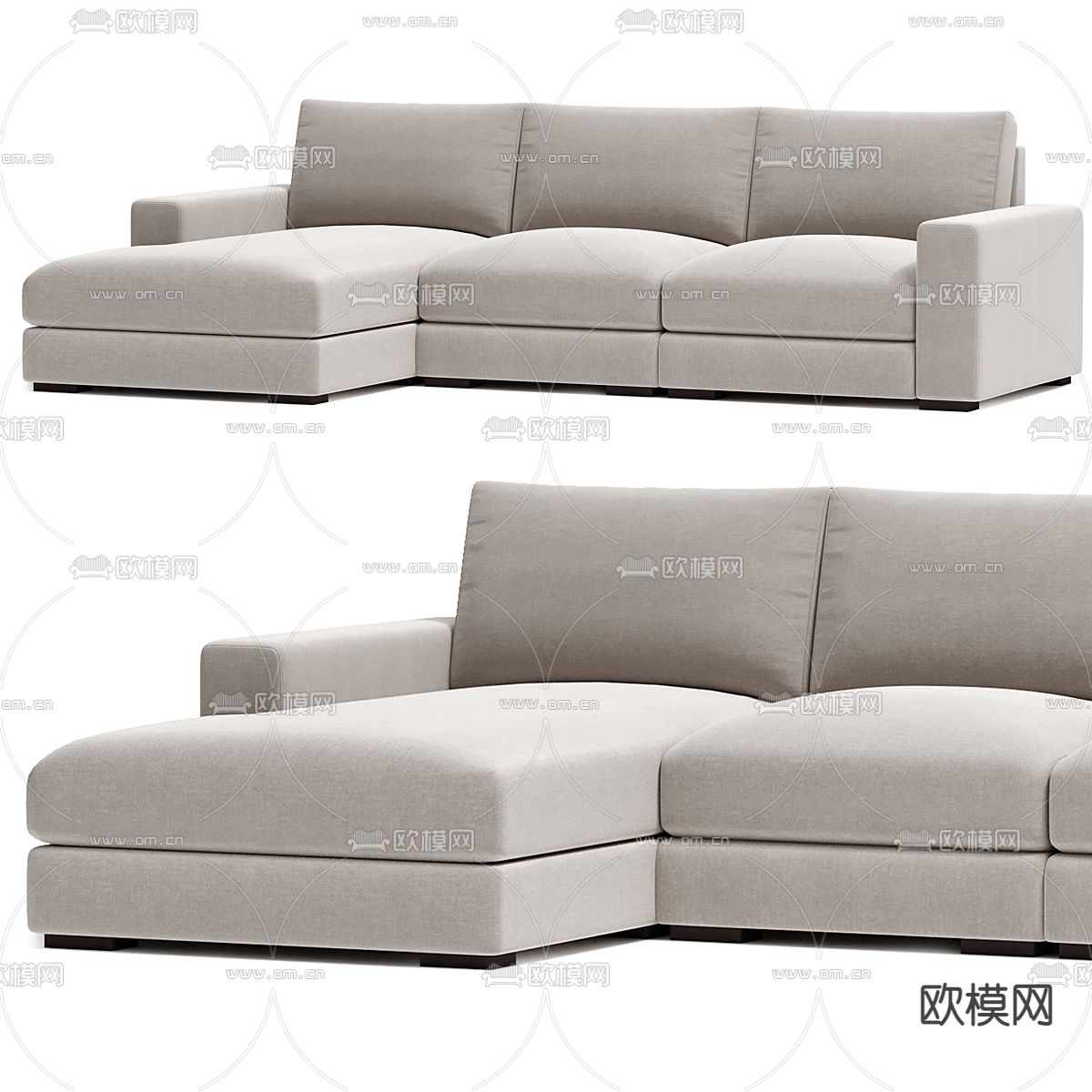 转角沙发 软体沙发3d模型下载_ID14051057_3dmax免费模型-欧模网