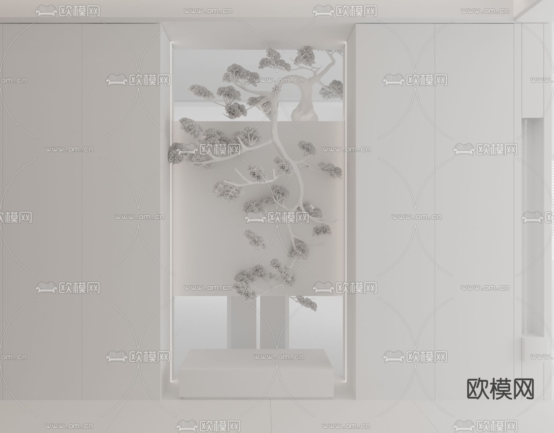 玄关雕塑 艺术装置3d模型