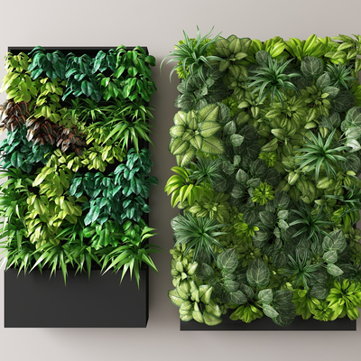  植物墙 苔藓墙su模型 