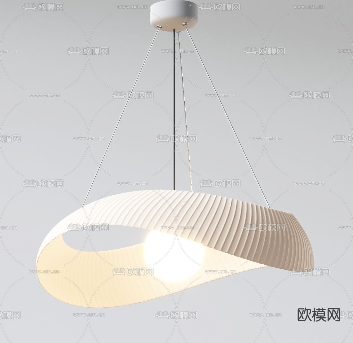 侘寂风吊灯 艺术吊灯3d模型