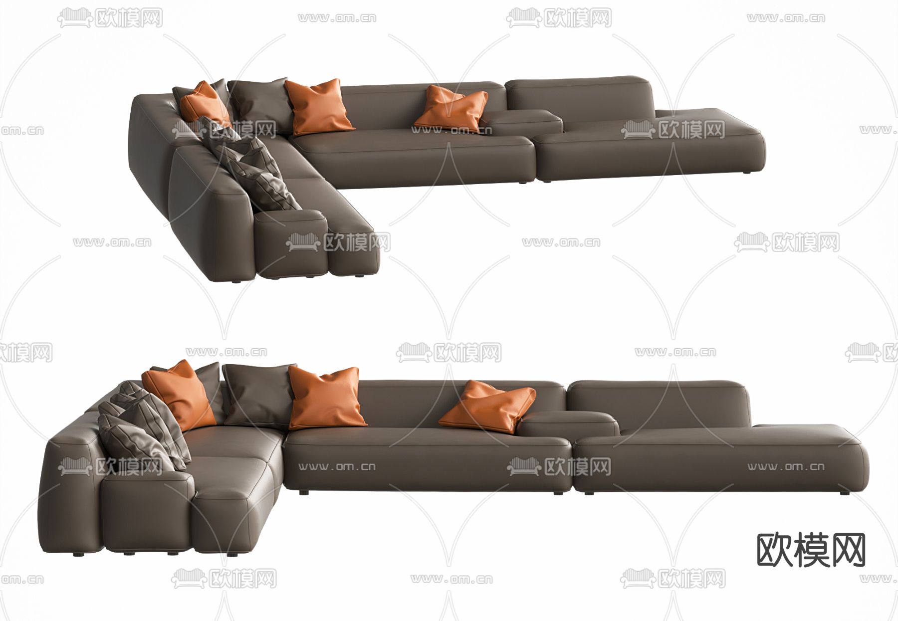 转角沙发 软体沙发3d模型下载