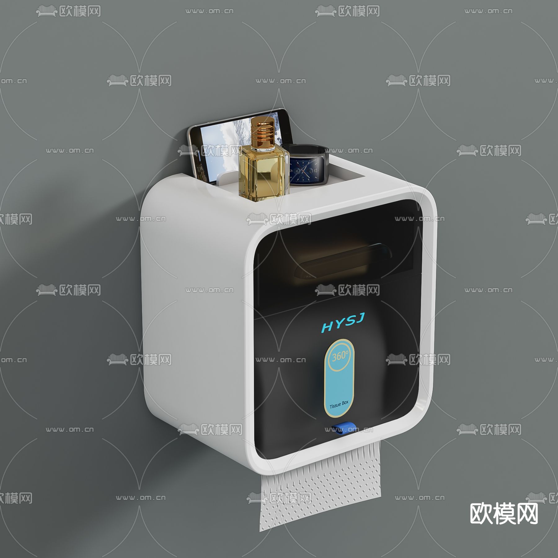 纸巾盒3d模型下载