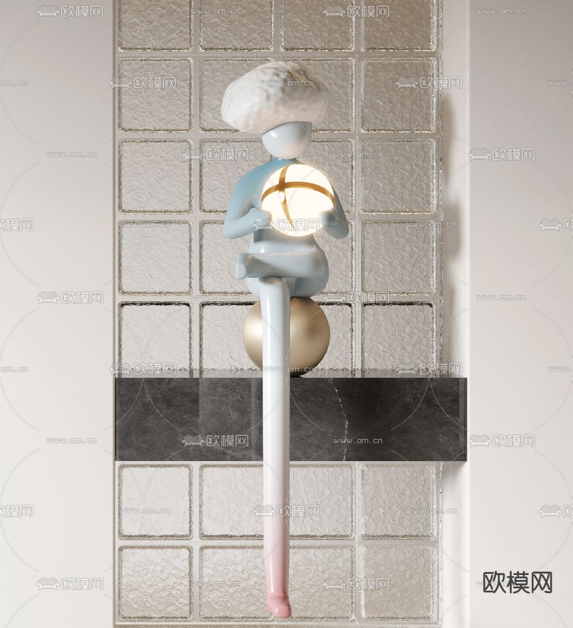 人物雕塑 艺术摆件3d模型下载