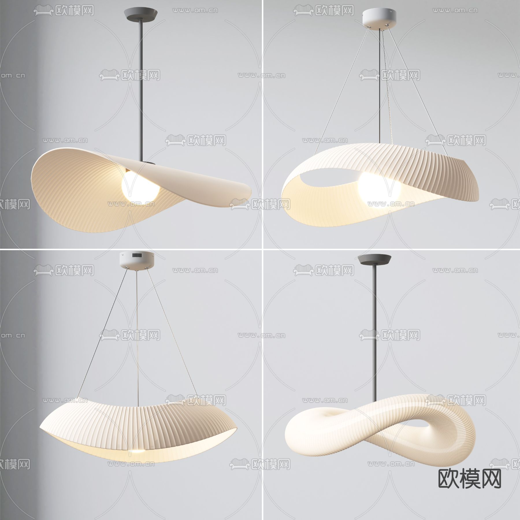 侘寂风吊灯 艺术吊灯3d模型