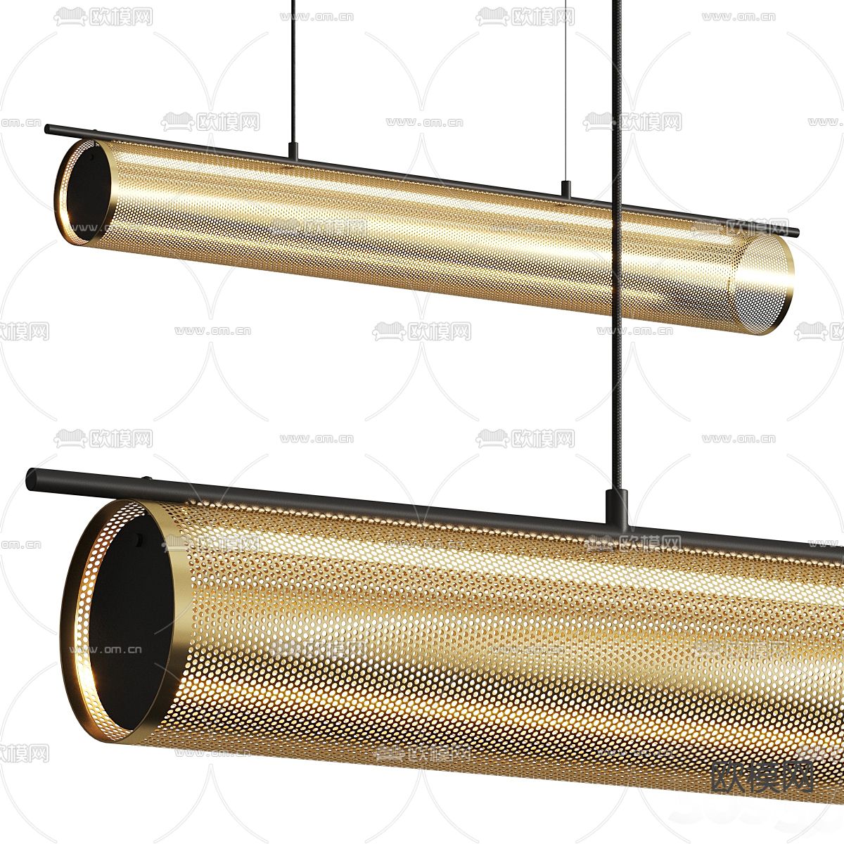 Aromas 条形吊灯 办公吊灯3d模型下载