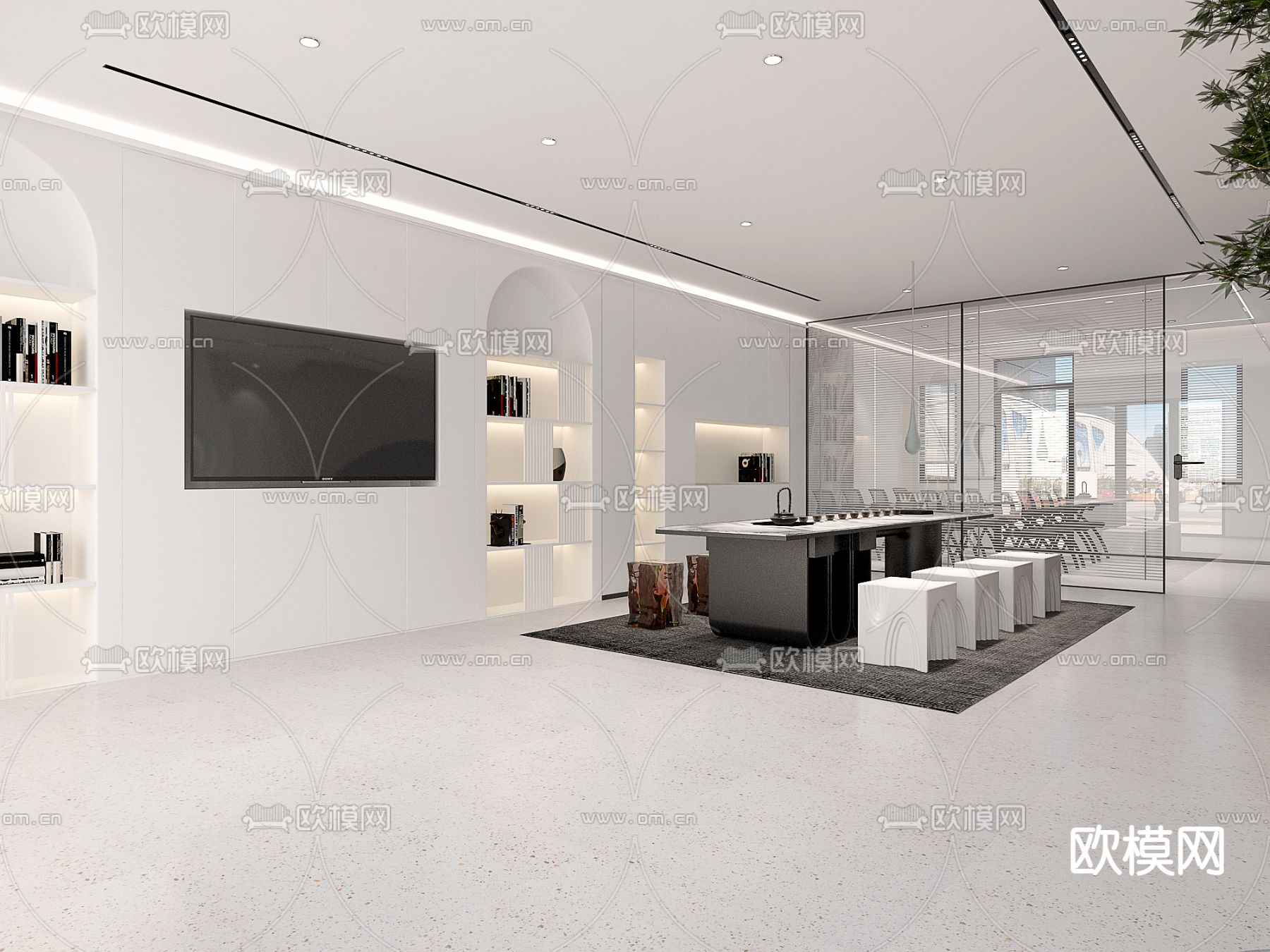 茶室 茶楼 茶馆3d模型下载（渲染图3）