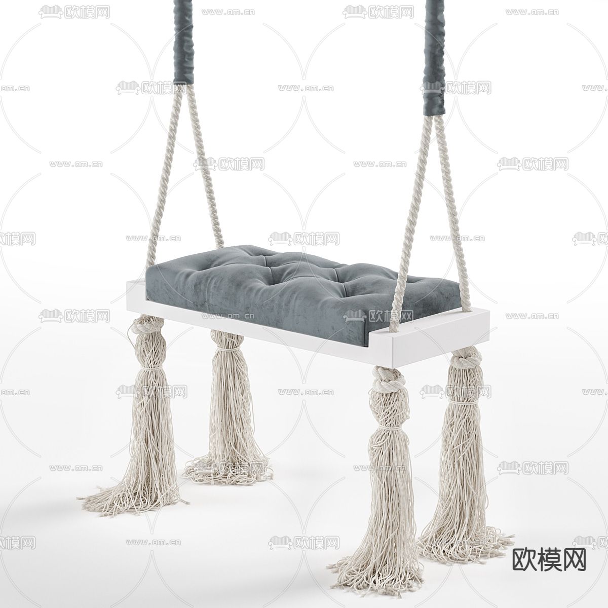 流苏吊椅 秋千椅su模型下载（渲染图1）