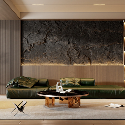  Minotti现代客厅su模型 