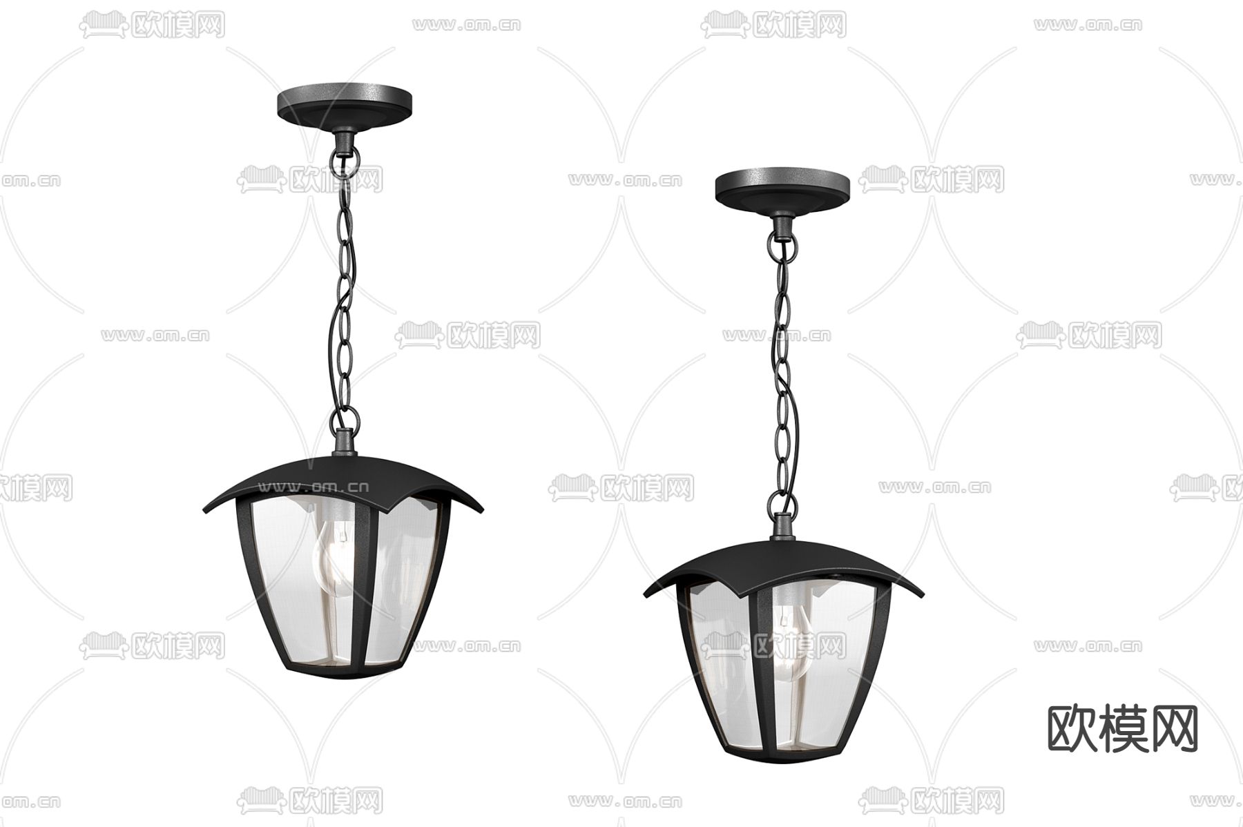 北欧简约吊灯3d模型下载