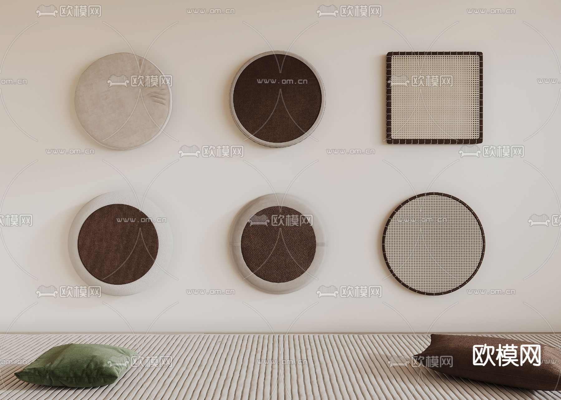 侘寂风蒲团 坐垫 垫子3d模型下载